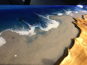 Mesa de resina epoxi de cristal Mesa de barra transparente de cristal Resina epoxi Estilo moderno Venta caliente 2025 Listo para enviar - Product Image 6