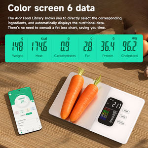Balance de cuisine intelligente avec écran LCD couleur AV en verre trempé de haute précision 5KG <span class=keywords><strong>1G</strong></span>, application connectée, <span class=keywords><strong>prix</strong></span> préférentiel - Product Image 3
