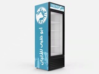 Réfrigérateur-Vitrine Verticale Commerciale à Porte Simple pour Supermarché, Refroidisseur de Bières et Boissons Fraîches avec Porte en Verre