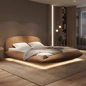 Lit Illusion Flottante avec Revêtement Texturé Mat, Minimalisme Architectural pour Chambre Principale, Design Intelligent et Gain de Place 2026 - Product Image 2