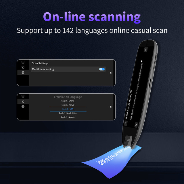 S65pro International-Version Scanning Translation Pen for Precise Photo Speech Translation Supports Multiple Languages Including