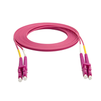 Câble de raccordement à fibre optique violet à faible perte 10G-100G multimode 50/125 OM4 câble de module SFP OFNR OFNP LC câbles de Communication