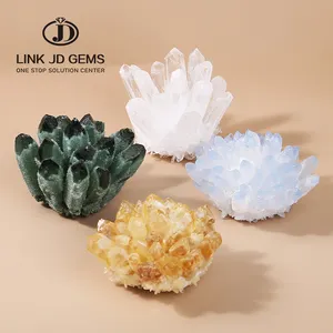 Groothandel Woondecoratie Diy Handwerkaccessoires Verschillende Kleuren Natuurlijk Kwartskristal Cluster Genezend Mineraal Exemplaar