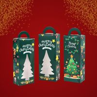 Boîtes cadeaux personnalisées en forme de gable pour Noël, imprimées sur mesure, emballages pliables en papier pour bonbons, vente en gros, fabricant vietnamien, vente directe