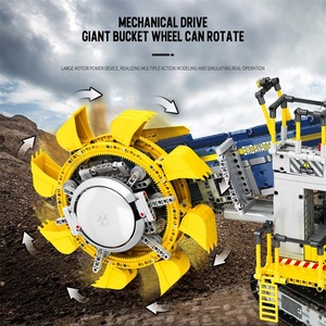 22017 Excavatrice à godets électrique, modèle éducatif pour enfants, jouet de construction à petites briques pour garçons - Product Image 5