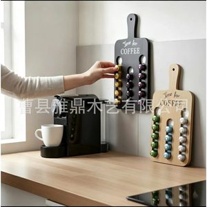 Estante de almacenamiento de cápsulas de café de madera para exportación, expositor de cápsulas de café, soporte para cápsulas de café para despensa de oficina - Product Image 2