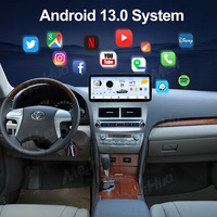 Meihua Radio otomatis Android, layar navigasi GPS nirkabel 12.3 inci Head Unit Carplay untuk dasbor Camry klasik Toyota