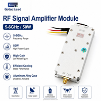 Module amplificateur de signal RF large bande 50W 5-6GHz FPV pour la défense contre les drones, blindé, GaN PA, boîtier en alliage d'aluminium, sécurité