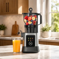 Extracteur de jus à froid à mastication lente HGM, électrique, automatique, avec goulotte d'alimentation extra-large, 300W, faible bruit