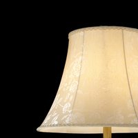 Lampe de table à LED traditionnelle en laiton de haute qualité VH, design élégant rond doré, abat-jour en tissu adapté à l'éclairage de la chambre d'hôtel