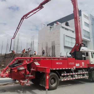 Portable <b>Mini</b> Mobile Diesel Concrete Cement Boom Pump Trucks 22m-52m 279kW <b>Motor</b> for Sale - Product Image 1