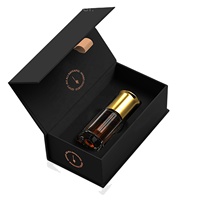Boîte d'huile de parfum d'estampage d'or noir de 30ml de voiture vide ordinaire personnalisée pour hommes