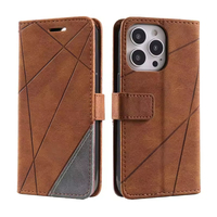 Étui portefeuille en cuir PU pour iPhone 13 Series avec porte-cartes et fermeture magnétique, coque de protection pour téléphone