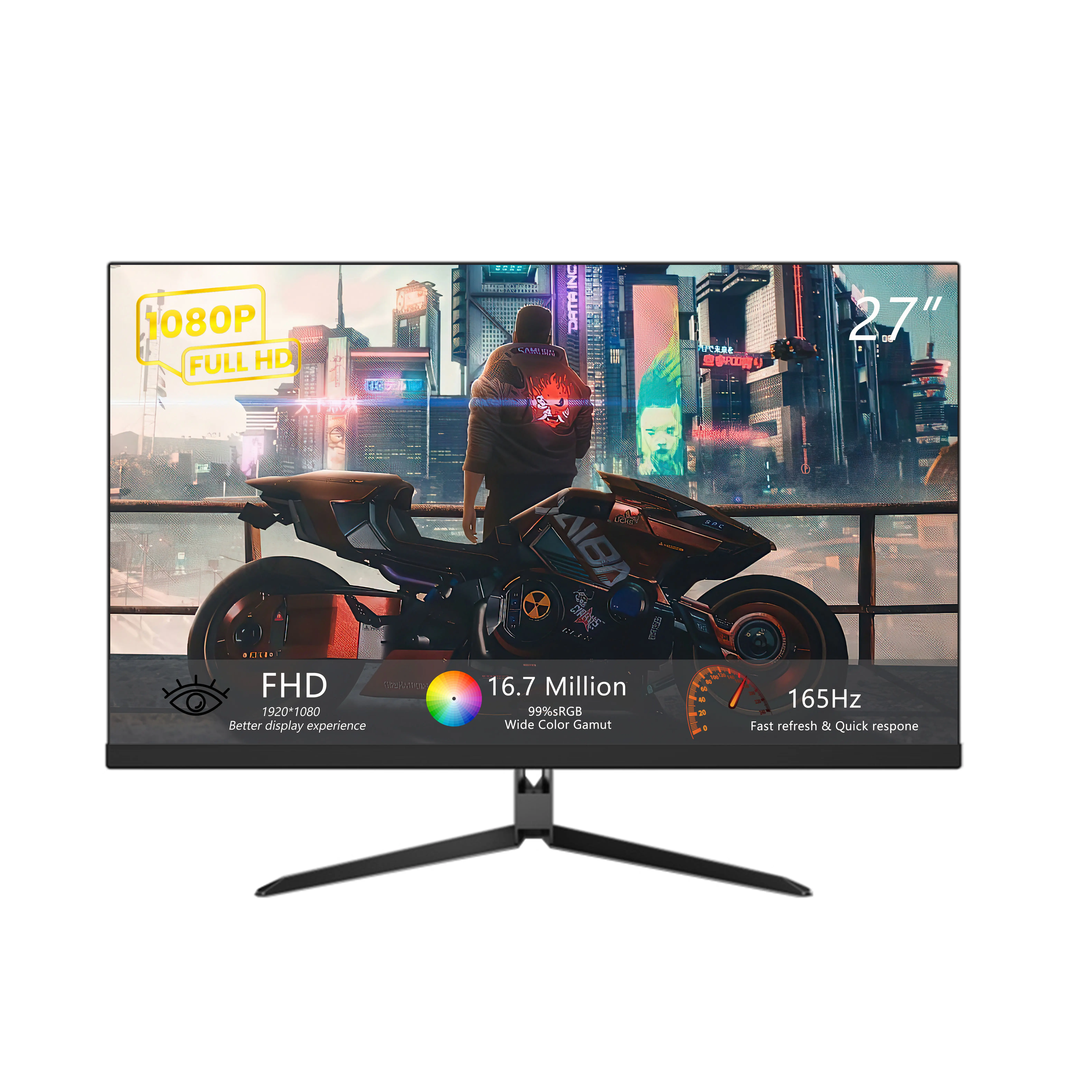Freesync pc gaming monitor niedriges blaulicht neues design 27 zoll pc-bildschirm