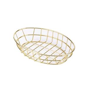 Cestas de Almacenamiento de Alambre Metálico Ovaladas Cromadas de Fabricación Industrial, Contenedores de Servicio para Restaurantes de Comida Rápida para Sándwiches, Frutas y Hot Dogs - Product Image 4