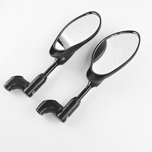 Espejo retrovisor para motocicleta Qiangye, forma ovalada negra Universal para bicicletas eléctricas, scooters, protección de seguridad para motocicletas - Product Image 1