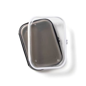 POSH DREAMS New black and white transparent plastic storage box children's ins style hard shell zipper student pencil case