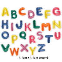 Patchs brodés thermocollants miniatures lettres A à Z et chiffres 0 à 9 colorés, petit format, prix abordable, pour loisirs créatifs DIY