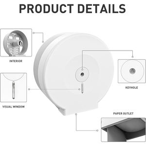 Dispensador de Papel Higiénico Jumbo Comercial Personalizado, Dispensadores de Papel Higiénico Grandes, Soporte de Papel Higiénico para Montar en la Pared - Product Image 2