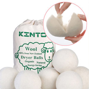 Lingettes en laine réutilisables faites à la main, écologiques, pour adoucissant textile, alternative au conditionneur, réducteur de plis pour machine à laver, nettoyage - Product Image 3