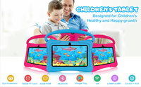 Tablette Android 7 pouces, tablette éducative avec verrouillage parental, écran HD protecteur des yeux, tablettes pour l'étude et l'apprentissage, gadgets
