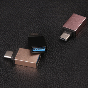 Adaptador tipo C a USB, Cable de datos Otg de aleación de aluminio para teléfono móvil, dorado, negro, rosa, rojo, azul, plateado - Product Image 1