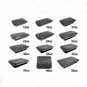 Contenants alimentaires rectangulaires jetables transparents en plastique pour la préparation des repas avec couvercles anti-fuite, boîtes à lunch à emporter en gros - Product Image 3
