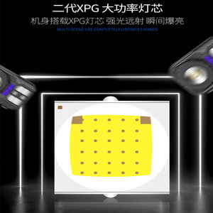 Linterna frontal XPG de luz fuerte COB con sensor de zoom, batería recargable, para acampar al aire libre, LED blanco, aleación de aluminio - Product Image 5