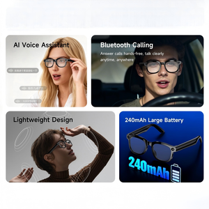 Lunettes Intelligentes de Traduction Instantanée avec Enregistrement Vocal, Appel, Photographie, Interaction Vocale, Wi-Fi et Batterie Grande Capacité 240 mAh - Product Image 2