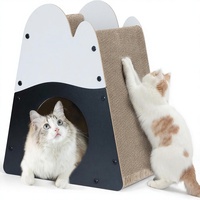 Maison à gratter pour chat personnalisée en forme de montagne, en carton durable et sécurisé, lit vertical pour chats d'intérieur