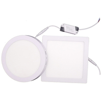 Plafonnier LED rond encastré, luminaire de plafond rond à intensité variable, 9w 12w, panneau LED rond à intensité variable encastré