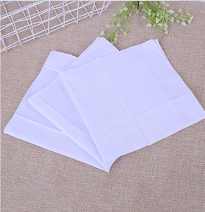 40cm * 40cm Hochwertiges Taschentuch aus weißer Baumwolle für Männer - Product Image 3
