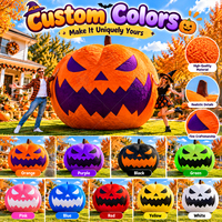 Grande citrouille gonflable hermétique pour Halloween, décoration géante en forme de Jack O'Lantern en peluche pour jardin, centre commercial, festival, Halloween