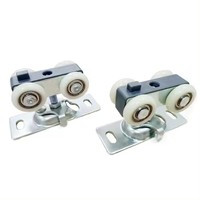 Kit de rails à roulettes robustes de 80 kg pour porte coulissante, système de quincaillerie pour porte coulissante de séparation de pièce pour cloison