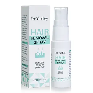 Produits naturels Spray d'épilation pour hommes Crème d'épilation pubienne Visage Corps Spray d'épilation permanente Vente en gros