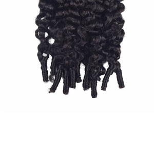 Capelli Umani Ricci Birmani Naturali 1B #   Extension per capelli umani morbidi con micro-anelli invisibili, stile riccio birmano, per unghie a crochet - Product Image 5