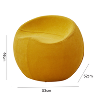 Banc à chaussures style crème pour balcon, tabouret bas en forme de pomme, chaise d'appoint design, pouf individuel de loisirs, chaise de salon