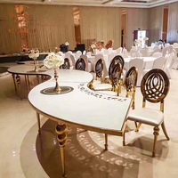 Chaises de mariage en acier inoxydable, Offre Spéciale, pas cher, meubles de luxe pour Banquet, hôtel, médaillon Gloden