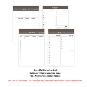 Mémo papier personnalisé bon marché auto-adhésif portable pour uriner Minutes de la réunion <span class=keywords><strong>Plan</strong></span> quotidien/mensuel arraché - Product Image 2