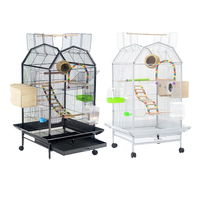 Cage à oiseaux multifonctionnelle de haute qualité Style classique moderne Villa à oiseaux vivants Motif solide Caractéristiques respirantes et pliables