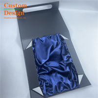 Coffret Cadeau de Luxe Personnalisé Pliable à Couvercle Aimanté, pour Emballage de Mèches de Cheveux, Boîte Type Valisette Réutilisable pour Perruques