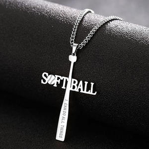 Collana con Ciondolo a Forma di Mazza da Softball, Versetto Biblico 'POSSESSEI TUTTE LE FORZE', Regalo per Giocatori, Squadre e Allenatori di Softball - Product Image 6