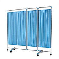 Paravent médical pliable sur mesure en acier inoxydable 201, 3/4/5/6 panneaux, avec roulettes, rideau, hauteur 1,8 m, pour hôpital/clinique