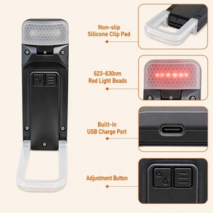 Portable Clip Book <b>Light</b> Red 625-630nm LED Reading Book <b>Light</b> Lamp for Bedroom Eye Care - Product Image 6
