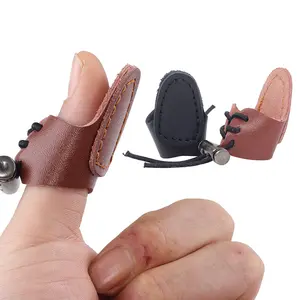 Archery Protective Thumb Finger Guard Ring Tab Leather Thumb