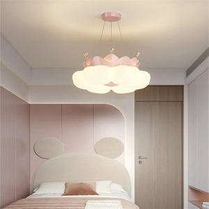<span class=keywords><strong>Lampadario</strong></span> a LED a Forma di Corona Rosa, Luce a Spettro Completo <span class=keywords><strong>per</strong></span> Protezione degli Occhi, <span class=keywords><strong>Lampadario</strong></span> Principessa <span class=keywords><strong>per</strong></span> Camere da Letto di Bambine e Ragazze, Decorazione <span class=keywords><strong>per</strong></span> Camere dei Bambini - Product Image 1