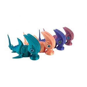 3D Printed Unisex Hammer Shark Joint Movable Toy Model Cute Animal-themed Creative Toy Ornament for Kids 7-12m Made Plastic - Product Image 1