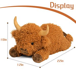 Adorable coussin en peluche décoratif, cadeau géant, jouet en peluche, vache des Highlands, animaux en peluche lestés - Product Image 5