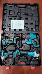Ensemble d'outils sans fil au lithium-ion 4 pièces, marteau, perceuse d'angle et clé pour les réparations QLR4646 QLR4646 - Product Image 6