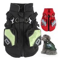 Gilet pour chien tendance avec poches réfléchissantes, sangles réglables, vêtements chauds pour petits chiens, best-seller